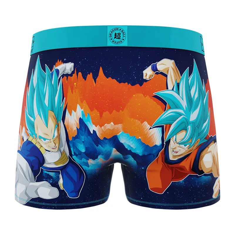 3 boxers enfant Dragon Ball Beerus Goku Vegeta Vegeto - Turquoise/Violet/Orange/Noir-3
