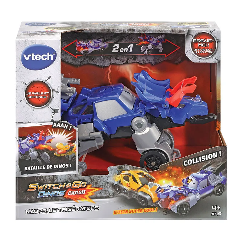 Switch & Go Dinos Crash Kaops le Tricératops - 4+-5