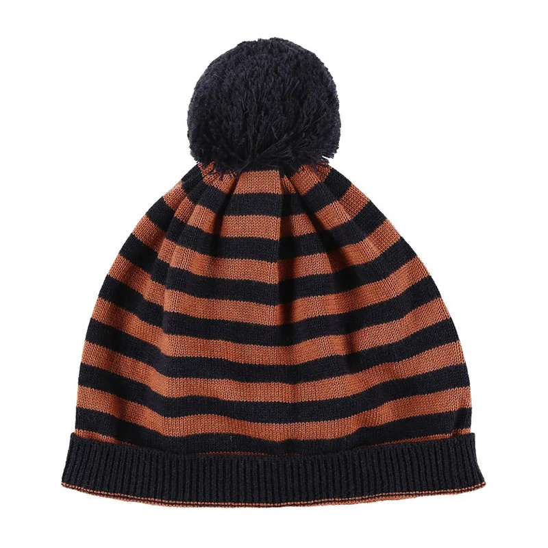 Bonnet Rayures - Marine/Camel-0