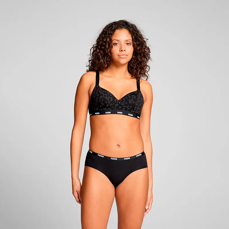 2 Shorties Femme Léopard Puma - Noir-3