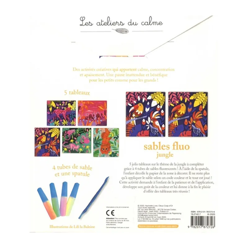 Coffret Sables fluo Jungle - 7+-1