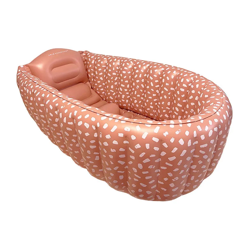 Baignoire bébé gonflable Rose/Blanc 90x55x30cm - 0m+-0