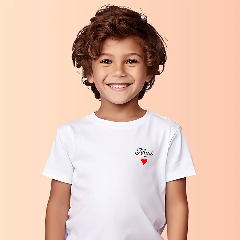 T-shirt Mini Cœur BIO - Blanc-0