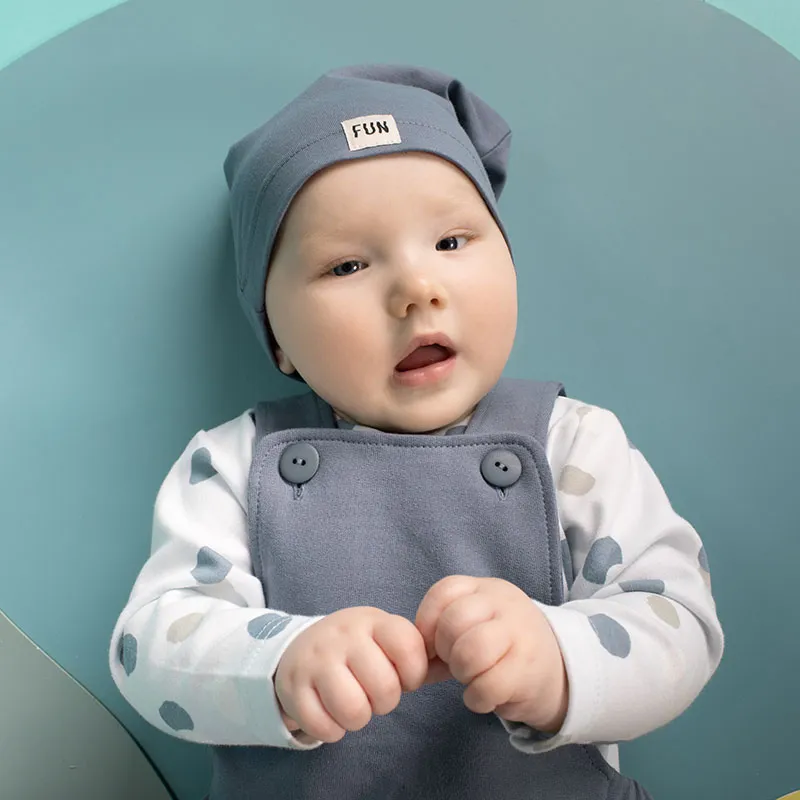 Bonnet élastique Fun time - Bleu-1