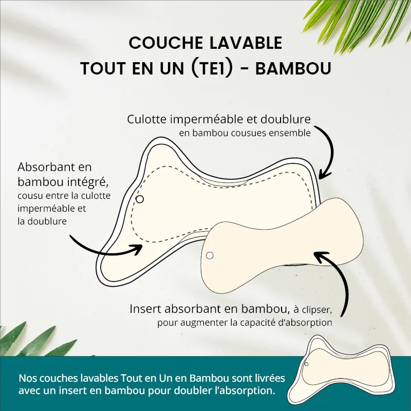 5 couches lavables Bambou - 0-4a-1