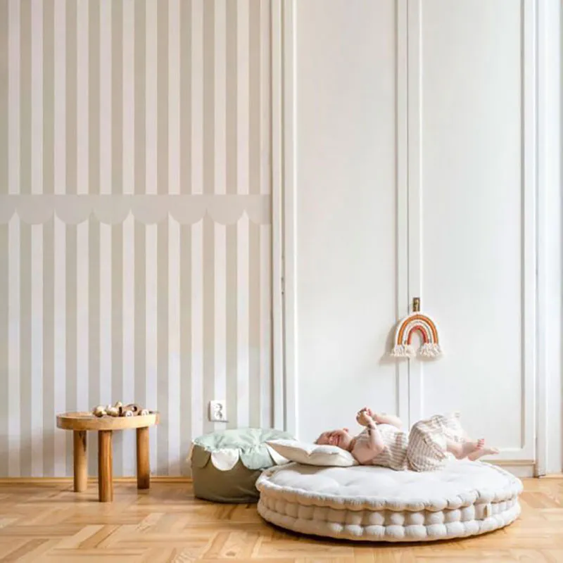 Papier peint Rustique Blanc/Beige - 280x50cm-0