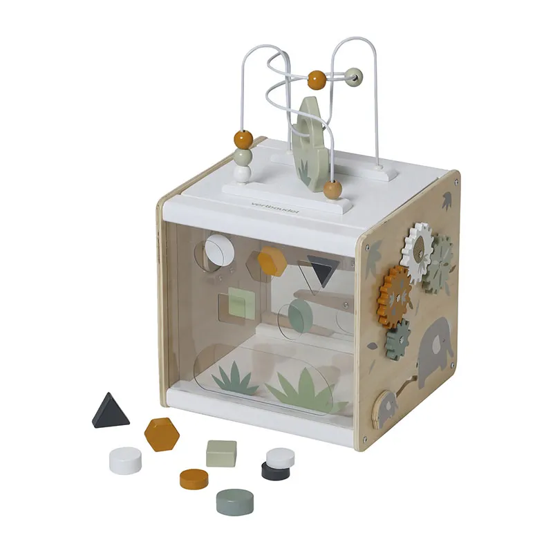 Cube Hanoï en bois - Vert moyen - 12m+-1