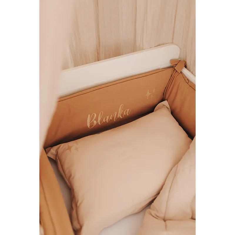 Tour de lit Coton Camel - 210cm-1