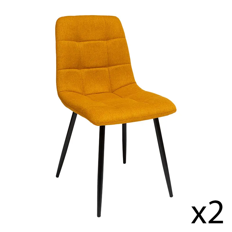 2 Chaises Sirac Ocre - 44x55x83,5cm-1