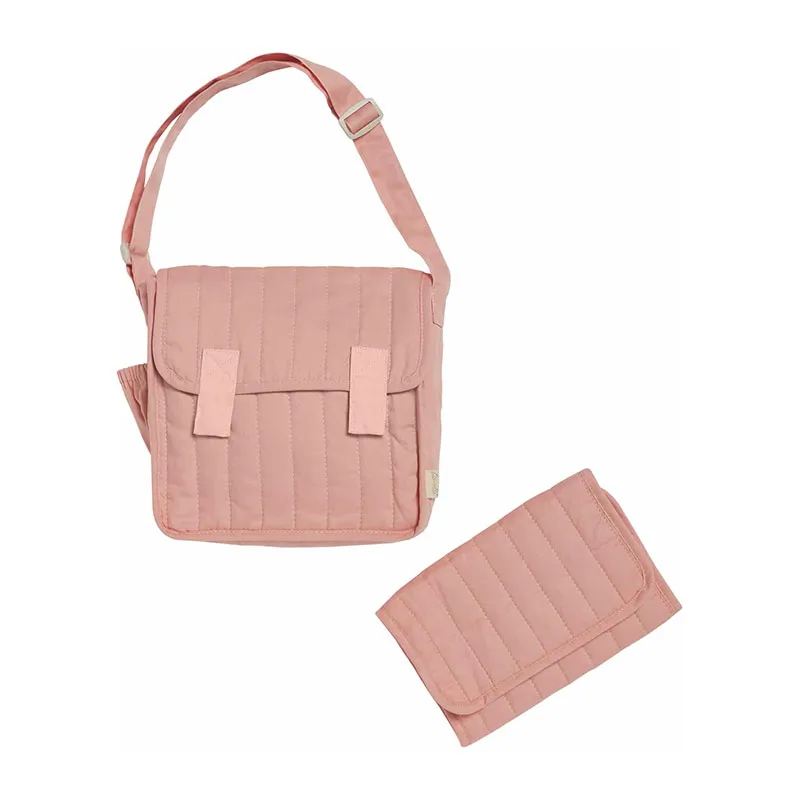 Sac à langer pour poupée convertible 21x23cm Rose - 36m+-0