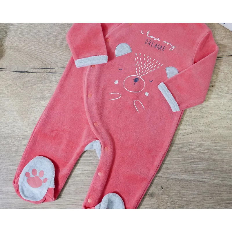 Dors-bien velours ouv. devant Dream - Rose/Gris-2