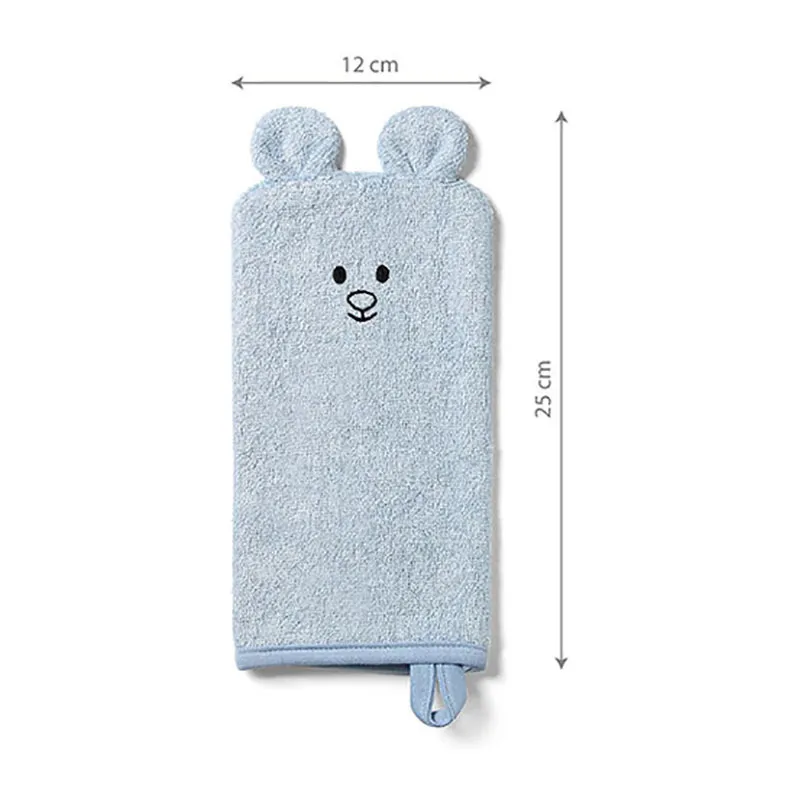 Gant de toilette Bambou - Bleu-1