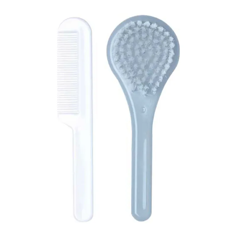 Set Coiffure Brosse et Peigne Bleu Celeste-0