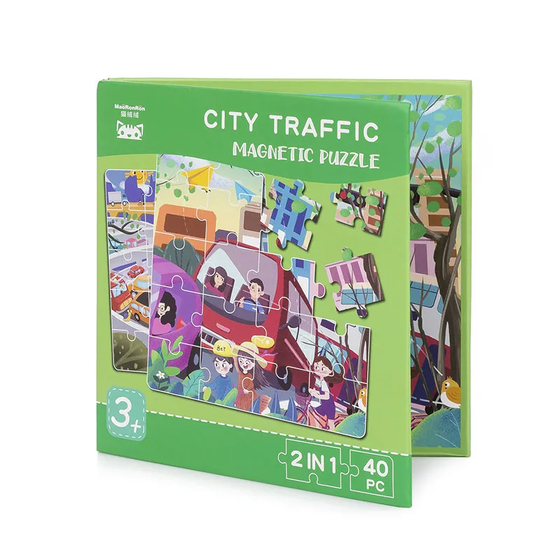 2 Puzzles magnét. trafic urbain 40pcs - 36m+-0