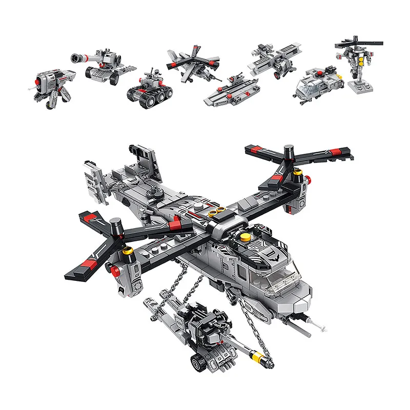 Hélicoptère 8en1 703pcs - 6+-0