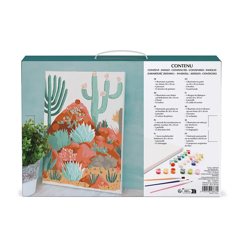 Peinture au numéro Cactus 20x30 - 14+-1