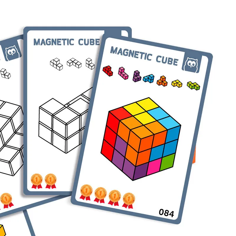 Jeu de cubes à empiler magnétiques 7pcs - 6+-4
