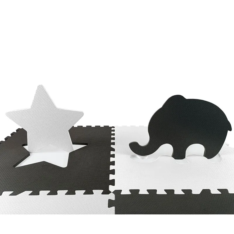 Tapis puzzle mousse Jolly 24pcs Animaux Gris - 10m+-4
