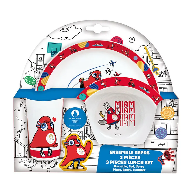 Ensemble repas Jeux Olympiques Paris 2024 - 3pcs-1