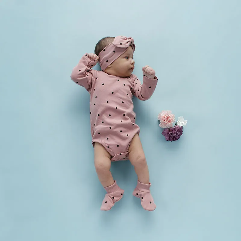 Body ML Pois - Rose/Noir-1