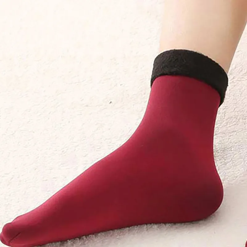 Chaussettes thermiques Cachemire T.U - Rouge-0