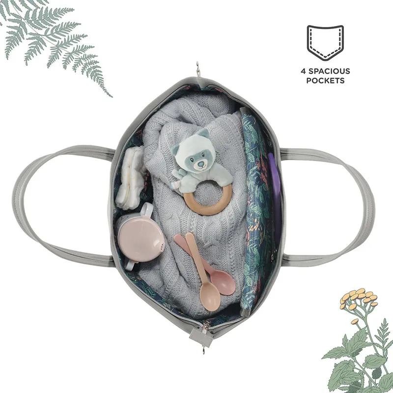 Sac pour poussette Treasurebag - Gris clair-5
