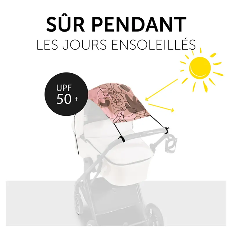 Poussette Compacte Travel N Care + Pare-soleil Minnie Mouse Rose - 0m+-11