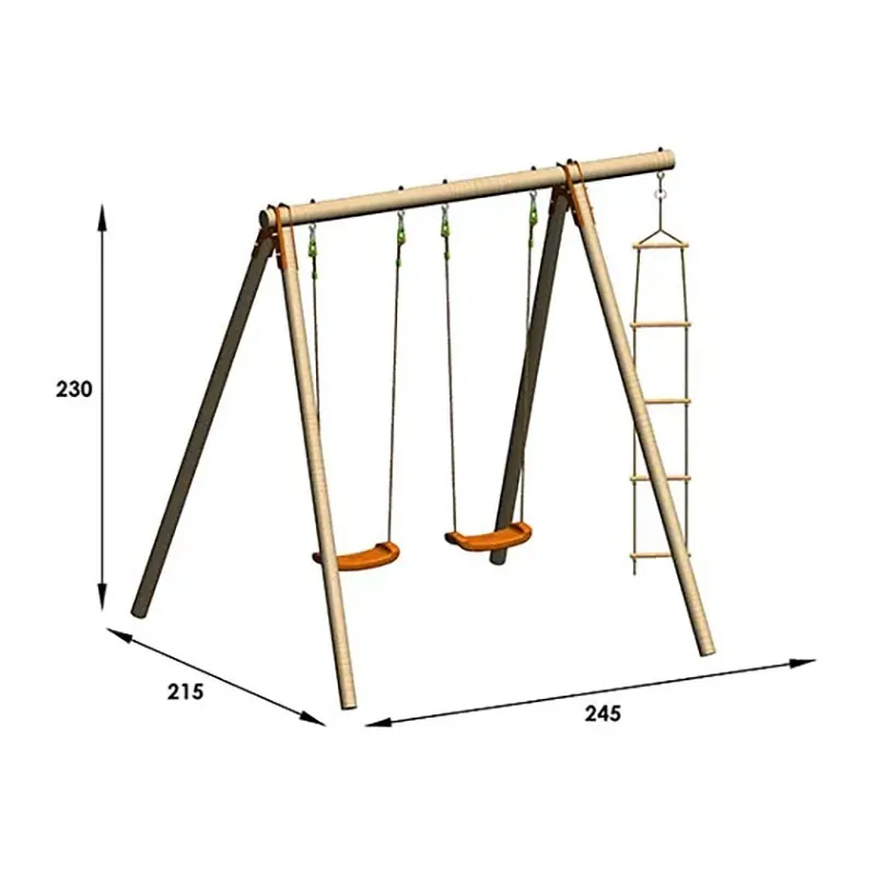 Portique Bois Tiridou 2,3m - 3+-2