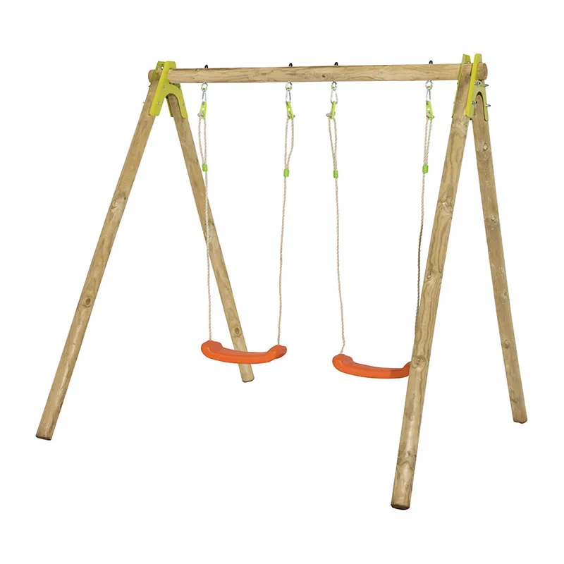 Portique Bois 1,90m 2 Balançoires Cherry - 3+-0