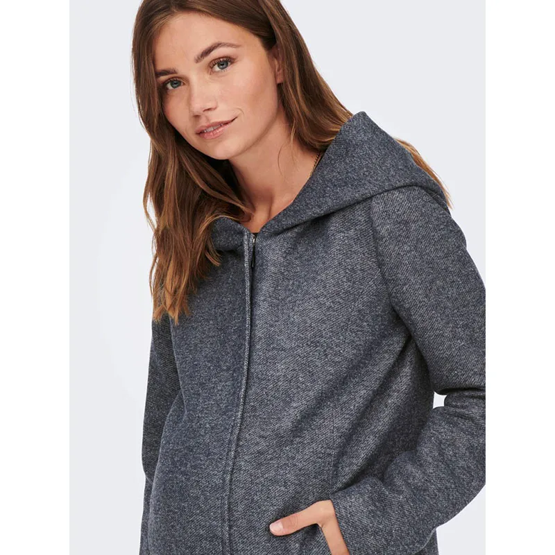 Manteau de grossesse Sedona Only - Gris/Marine chiné-5
