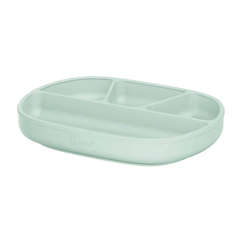 Assiette à ventouse compartimentée Vert - 4m+-0