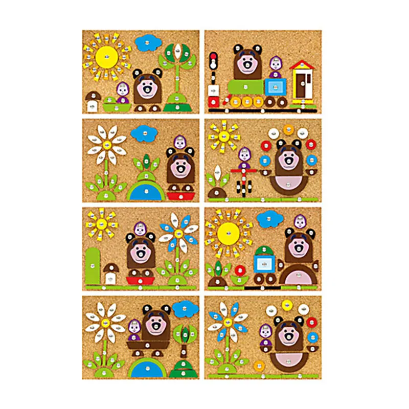 Jeu de clous Masha & Michka 206pcs - 36m+-0
