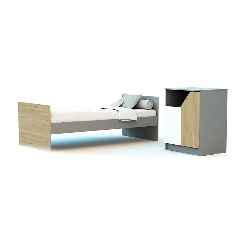 Chambre évolutive Carnaval Gris/Blanc - 176x70x94cm-2