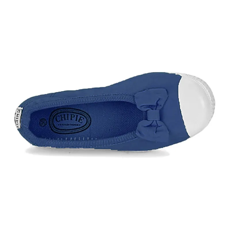 Tennis ballerines toile élastique Jerk Enz - Bleu klein - CHIPIE-1
