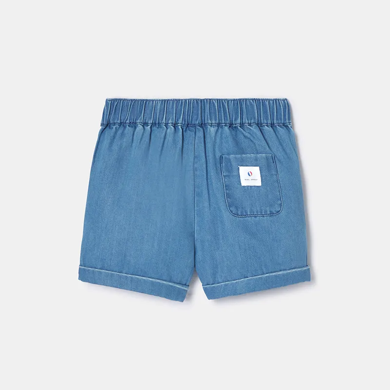 Short Mixte - Chambray Bleu-1