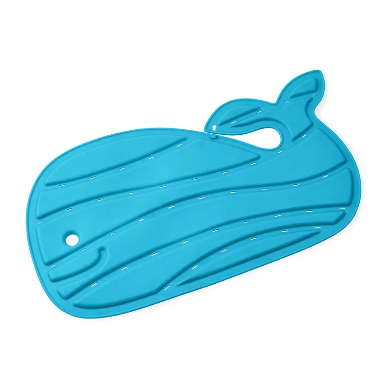 Tapis de bain antidérapant Moby Baleine Bleu - 0m+-2