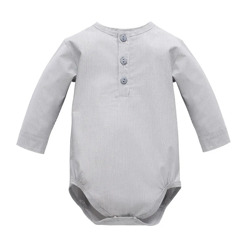 Body chemise col mao ML Charlie - Gris-0