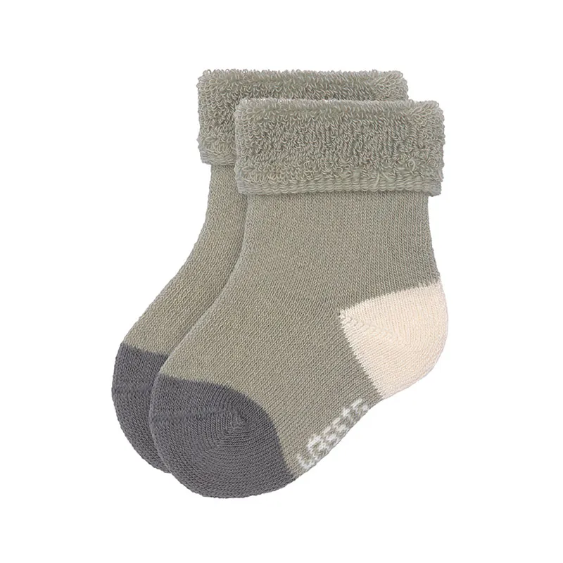 3 paires de Chaussettes Bébé BIO - Anthracite/Olive-2