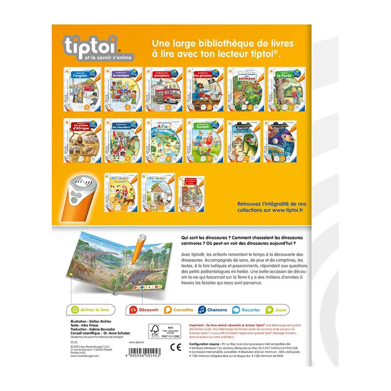Livre intéractif Je decouvre les dinosaures Tiptoi - 4+-2
