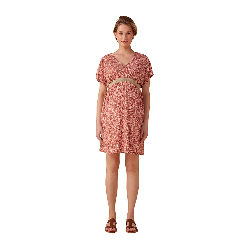 Robe de grossesse Felcie - Terracotta-0