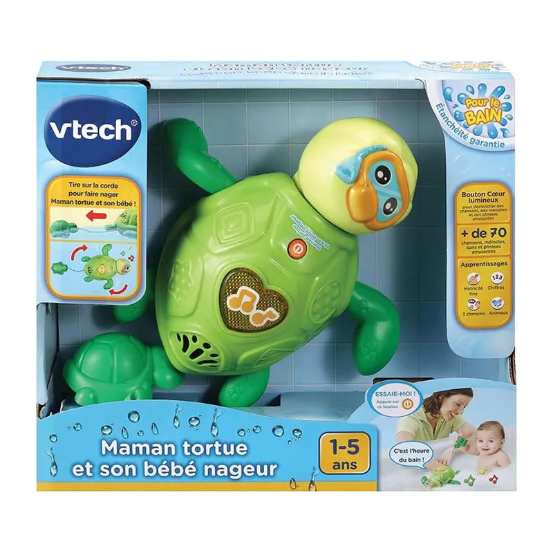 Maman tortue & son bébé nageur - 12m+-5