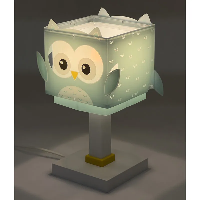 Lampe de chevet Hibou Bleu - 14x18,5x30cm-2