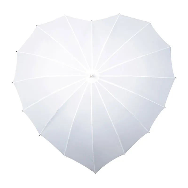 Parapluie droit Coeur Falconetti - Blanc-0