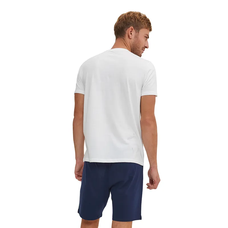 Pyjama Homme Serge Blanco - Blanc/Bleu-1