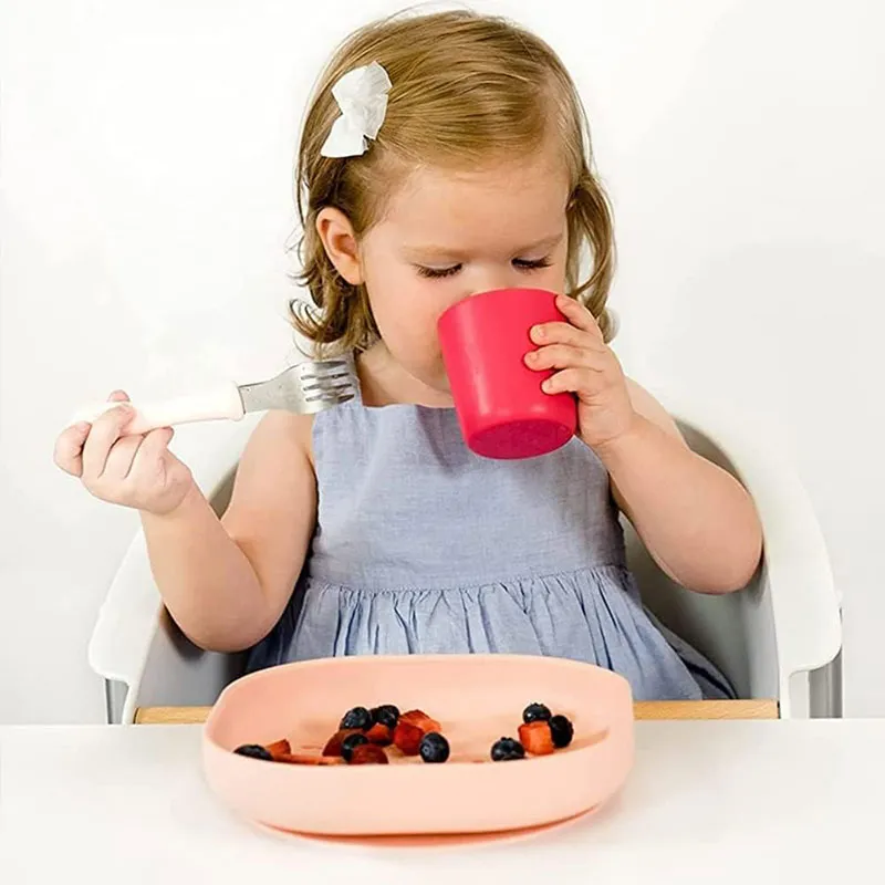 Assiette Silicone ventouse Light Pink - 6m+-2