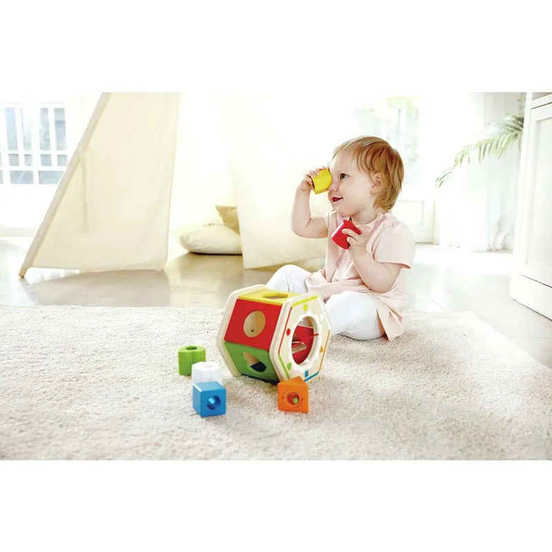 Trieur de formes en bois 7pcs - 12m+-7
