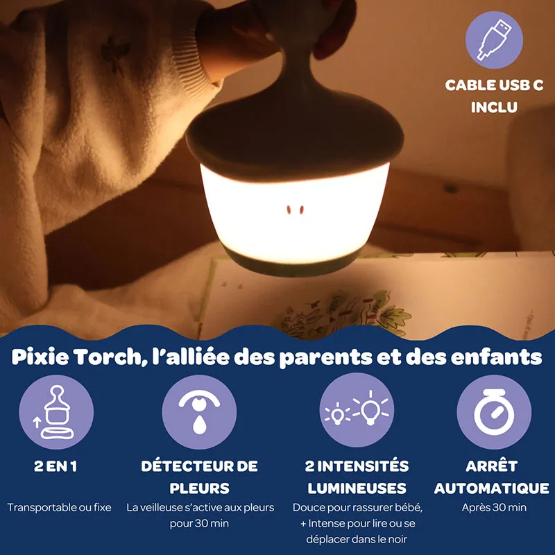 Veilleuse Pixie Stick Vert Sauge - 0m+ -3
