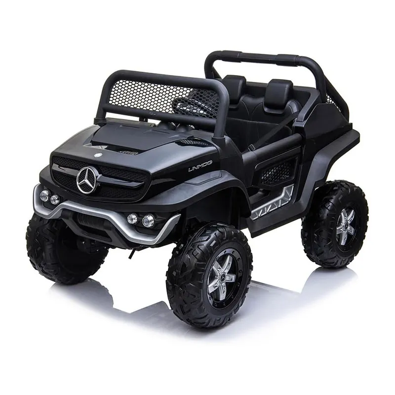 Voiture élec. Mercedes Unimog Noir - 36m+-0