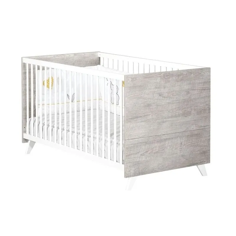 Lit évolutif Bois Scandi Gris - 70x140cm-3