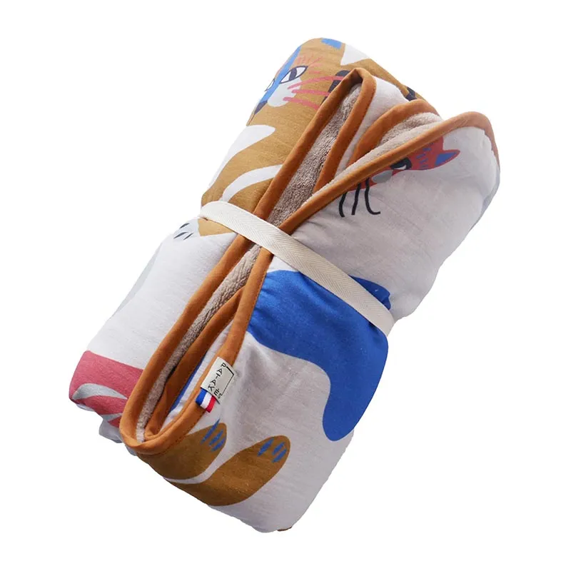 Plaid gaze de coton Cat Power Boy  - 100x120cm-0